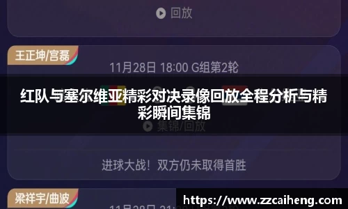 红队与塞尔维亚精彩对决录像回放全程分析与精彩瞬间集锦